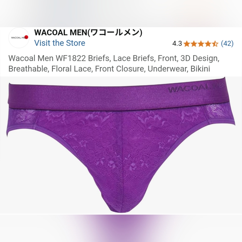 SEXY Japanese Lace Men's Undies - Purple
